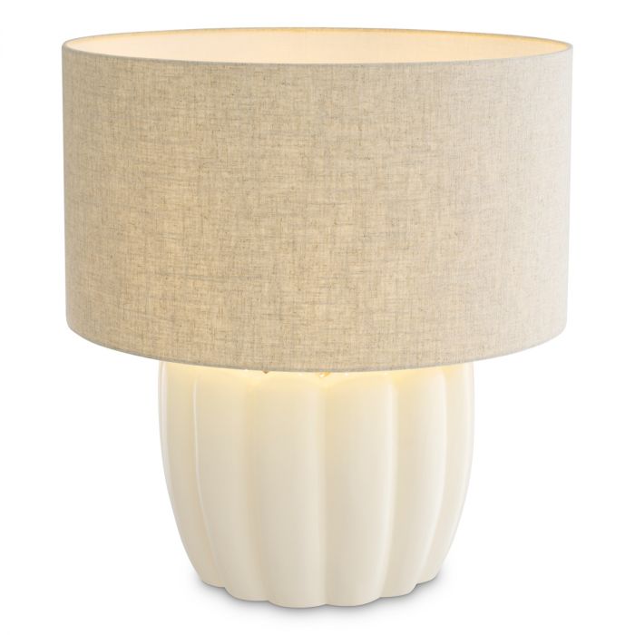 Table Lamp Barocco off-white finish incl shade