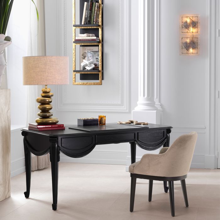 Table Lamp Kallisto vintage brass finish incl shade