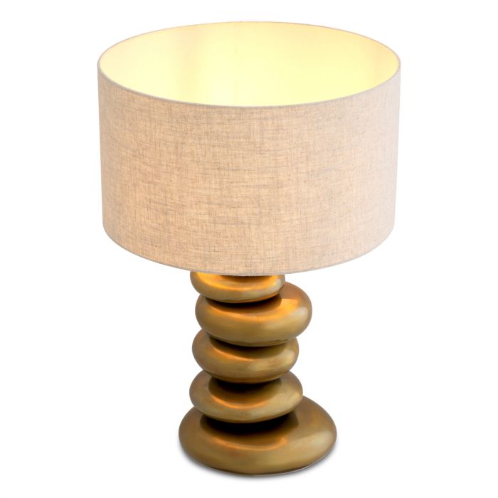 Table Lamp Kallisto vintage brass finish incl shade