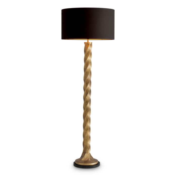 Floor Lamp Costanza vintage brass finish incl shade