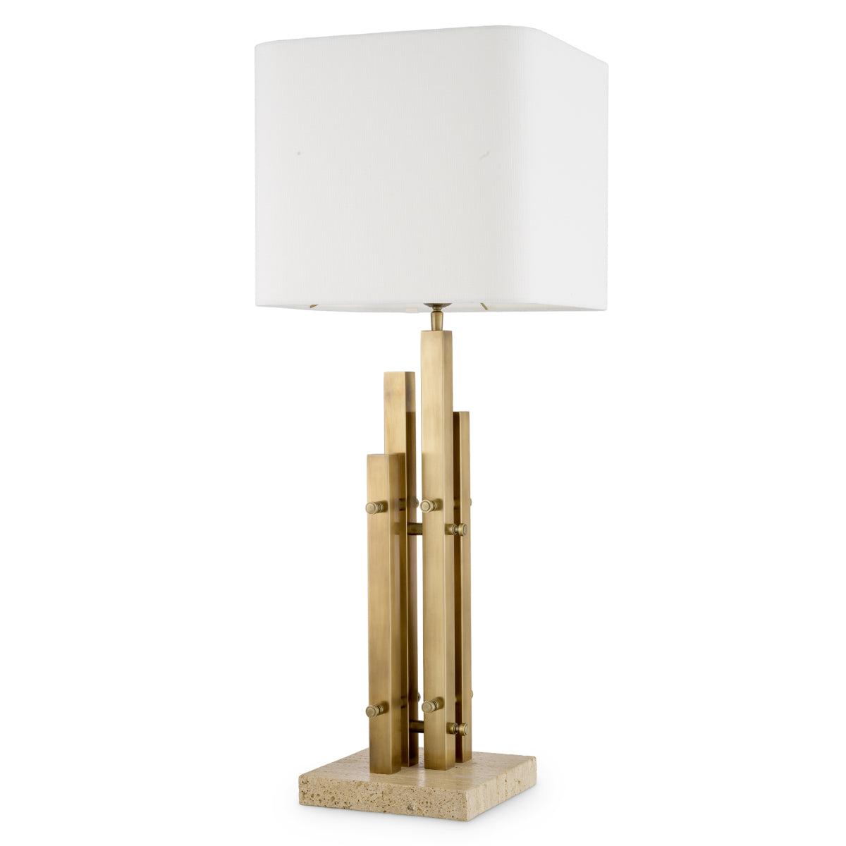 Travertine Base Table Lamp Destino | Eichholtzmh.com