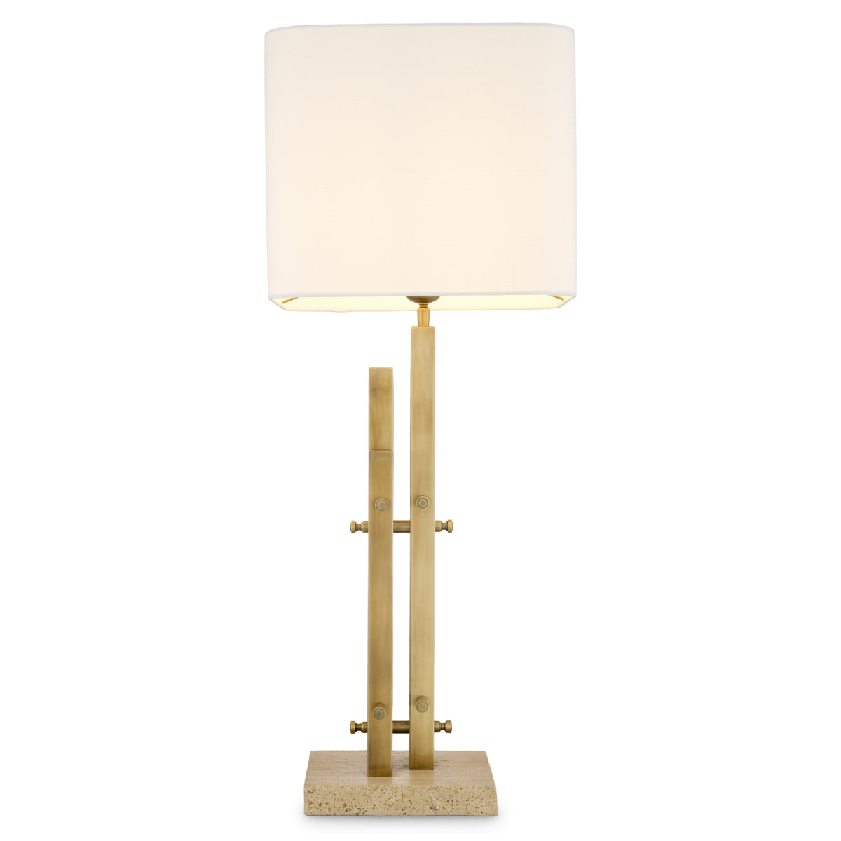 Travertine Base Table Lamp Destino | Eichholtzmh.com