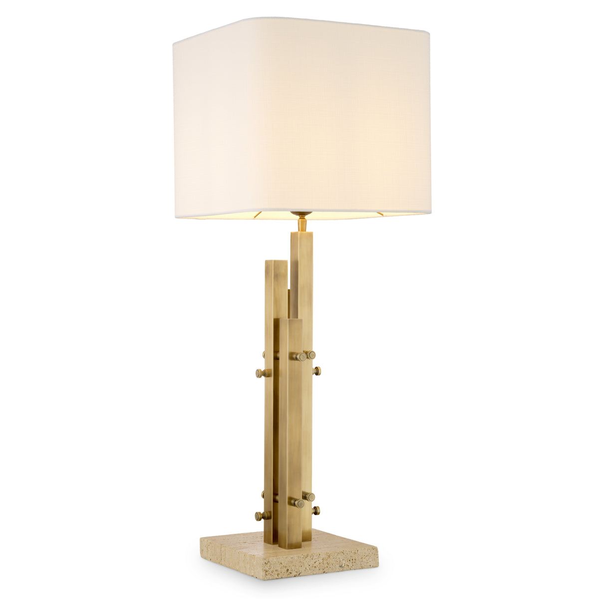 Travertine Base Table Lamp Destino | Eichholtzmh.com