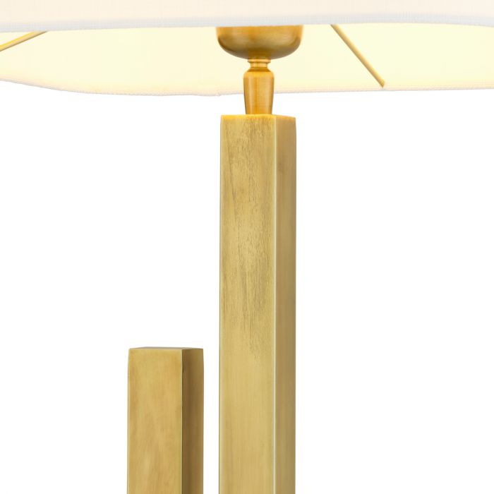 Floor Lamp Destino vintage brass finish incl shade