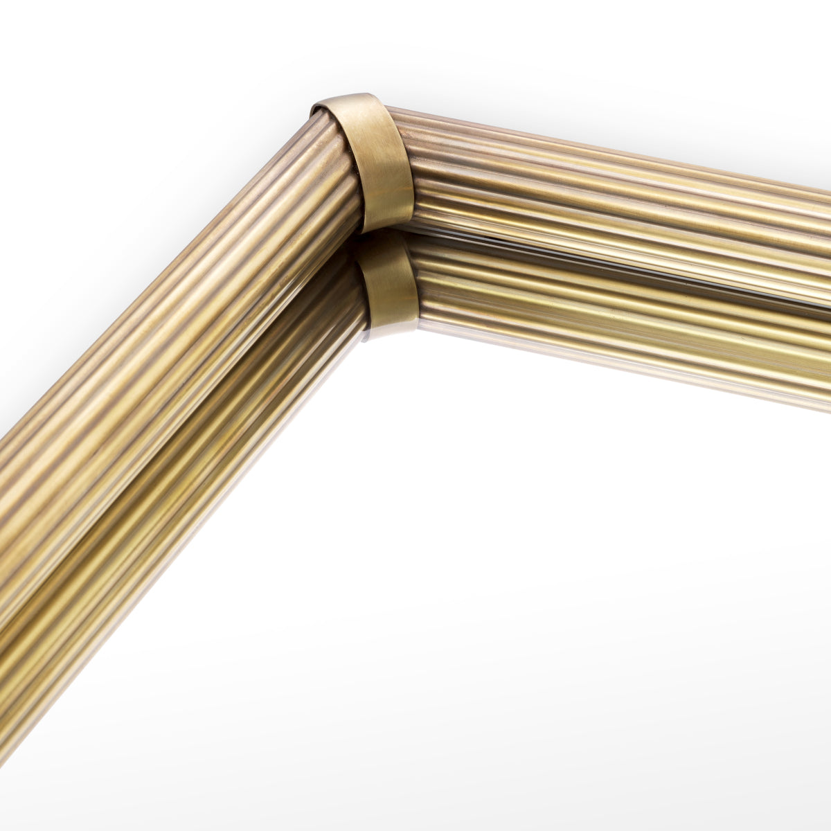 Ribbed Vintage Brass Tray Lenora | Eichholtzmh.com