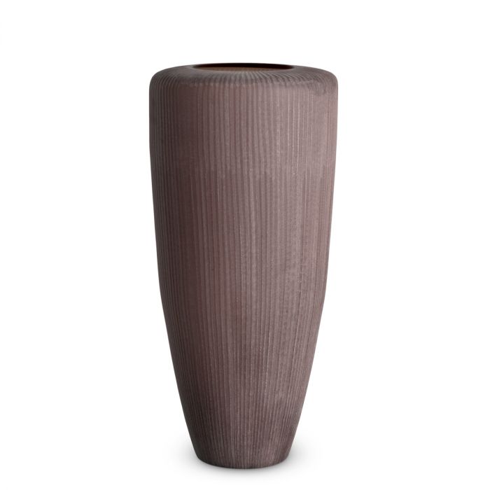 Vase Isandro L stone finish glass