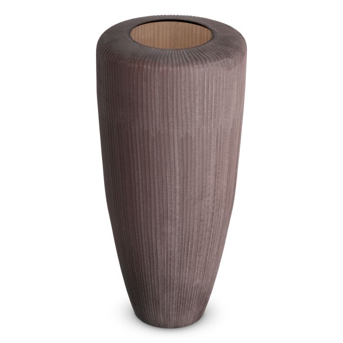 Vase Isandro L stone finish glass