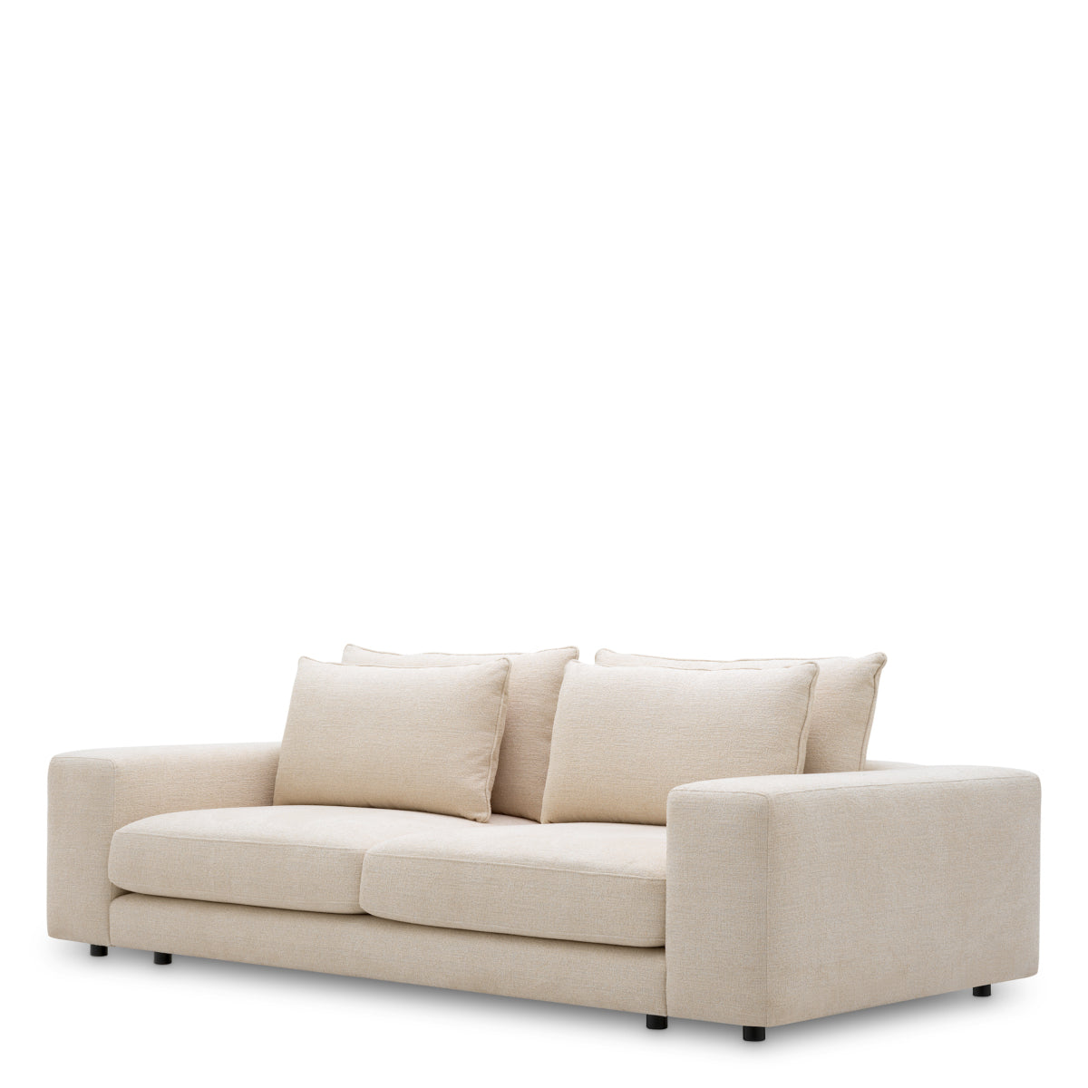 Beige Upholstered Sofa Lounge L Club