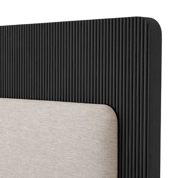 Bed Frame Dimitrios King size charcoal grey oak veneer durini natural