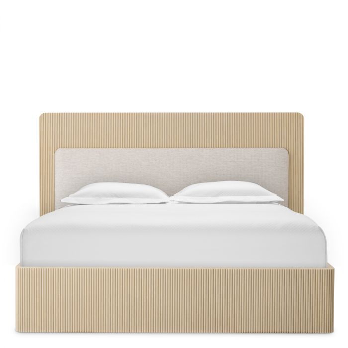 Bed Frame Dimitrios Queen size washed oak veneer durini natural