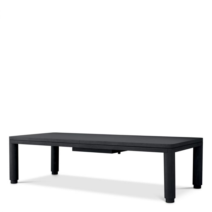 Extendable Dining Table Atelier L charcoal grey oak veneer