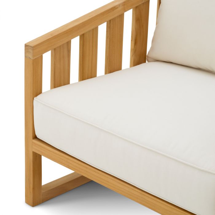 Outdoor Chair Aruba natural teak incl sunbrella canvas cushions