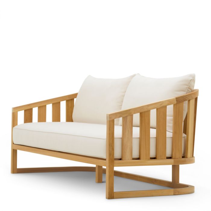 Outdoor Sofa Aruba natural teak incl sunbrella canvas cushions