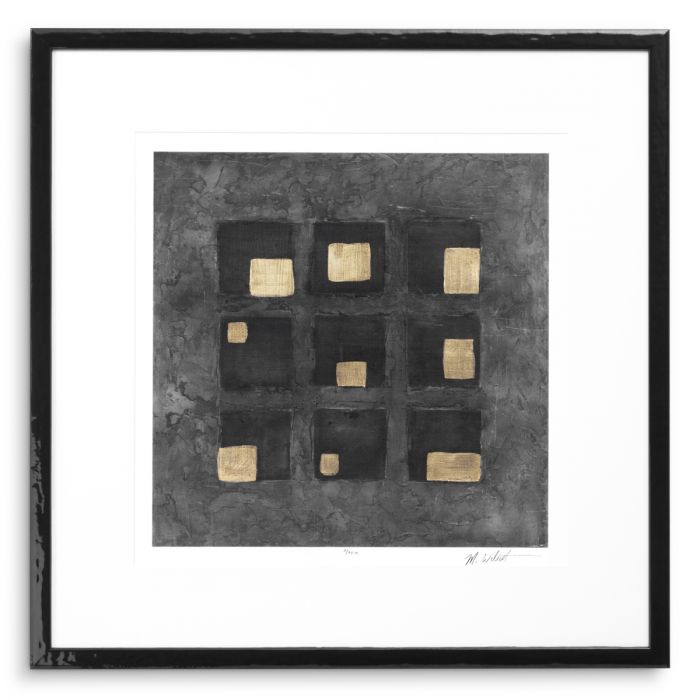 Print Washed Black Squares by Michael Willett set of 2