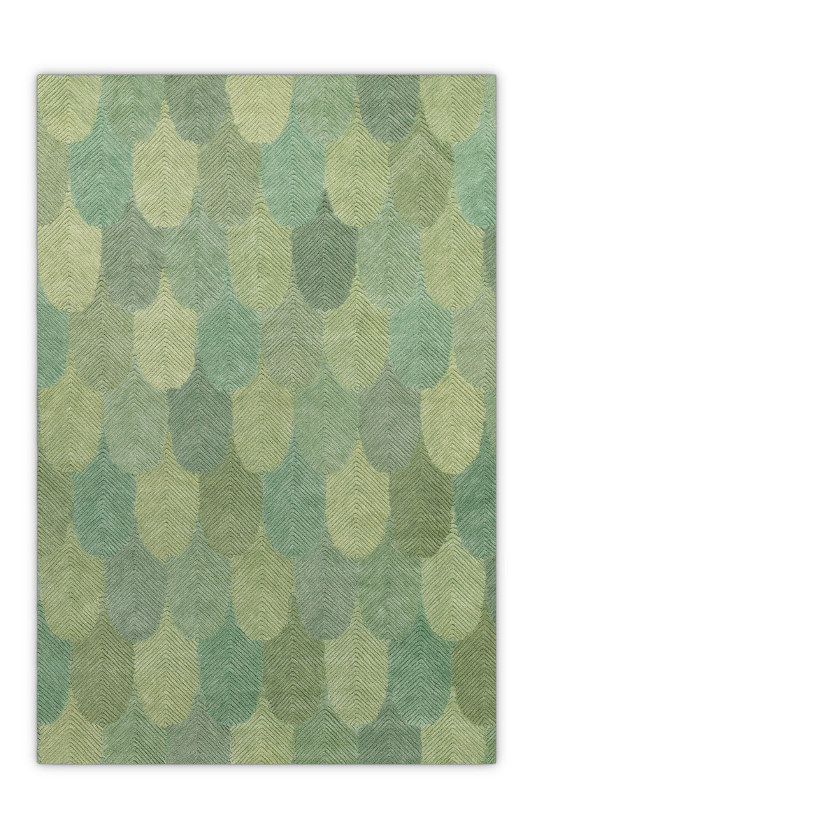 Green Wool Carpet 6'5' x 10' Mayfield