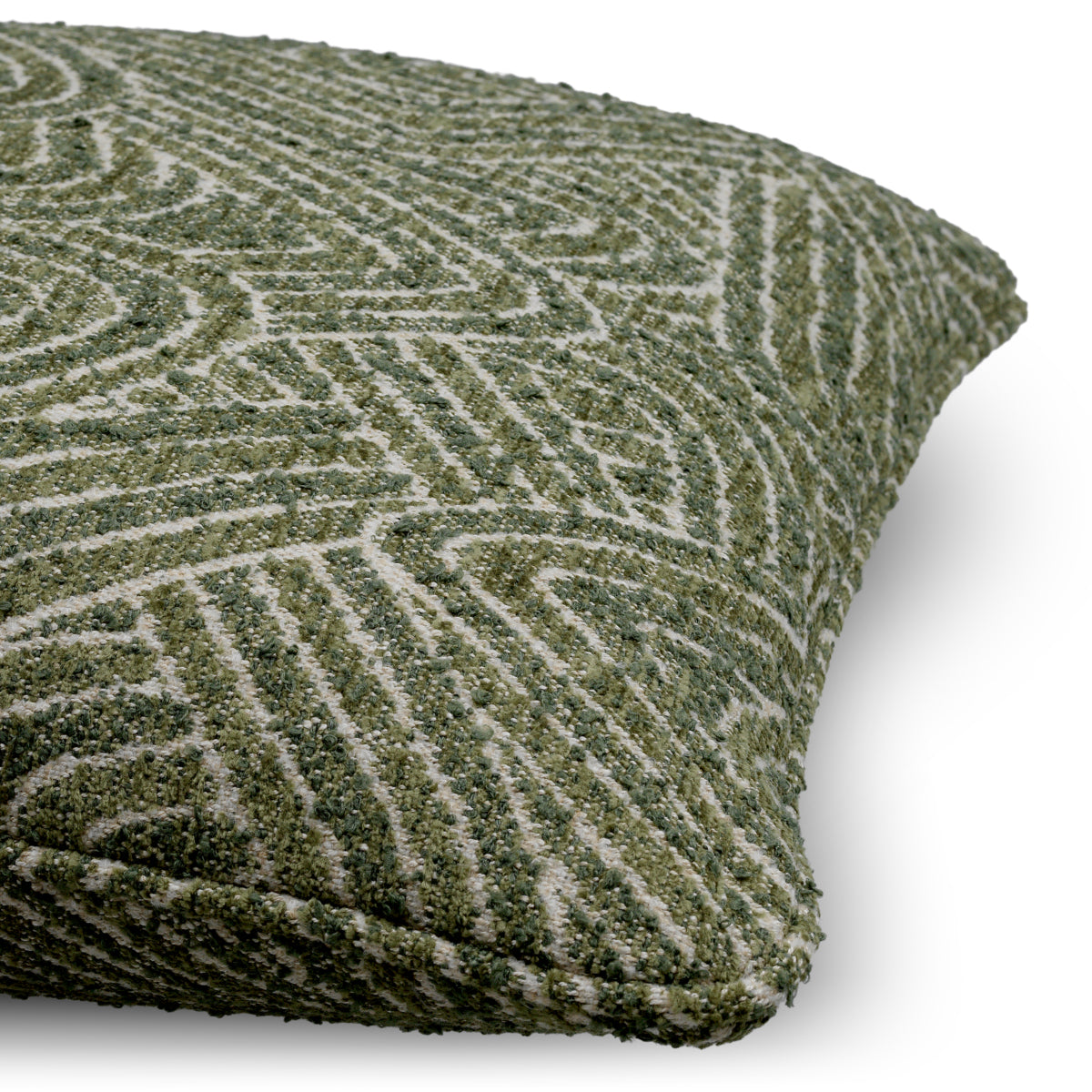 Green Geometric Pattern Cushion L Camari
