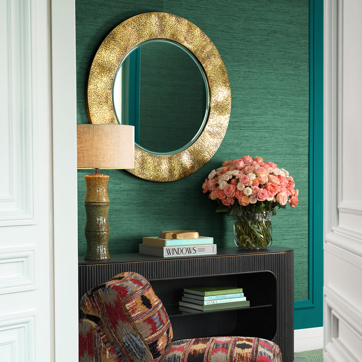 Charcoal Gray Oak Wooden Dresser Bogota