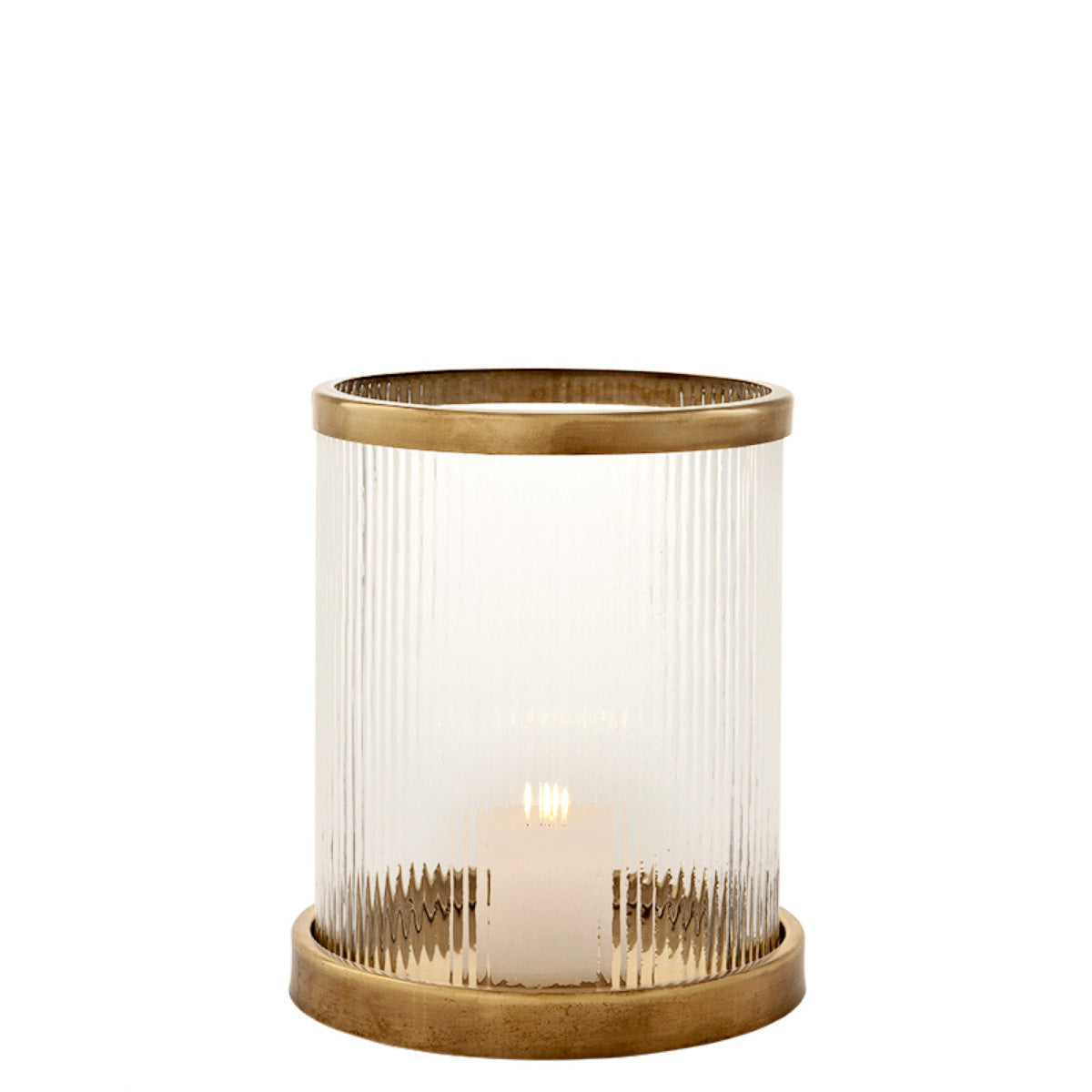 Ribbed Glass Hurricane S Harrington