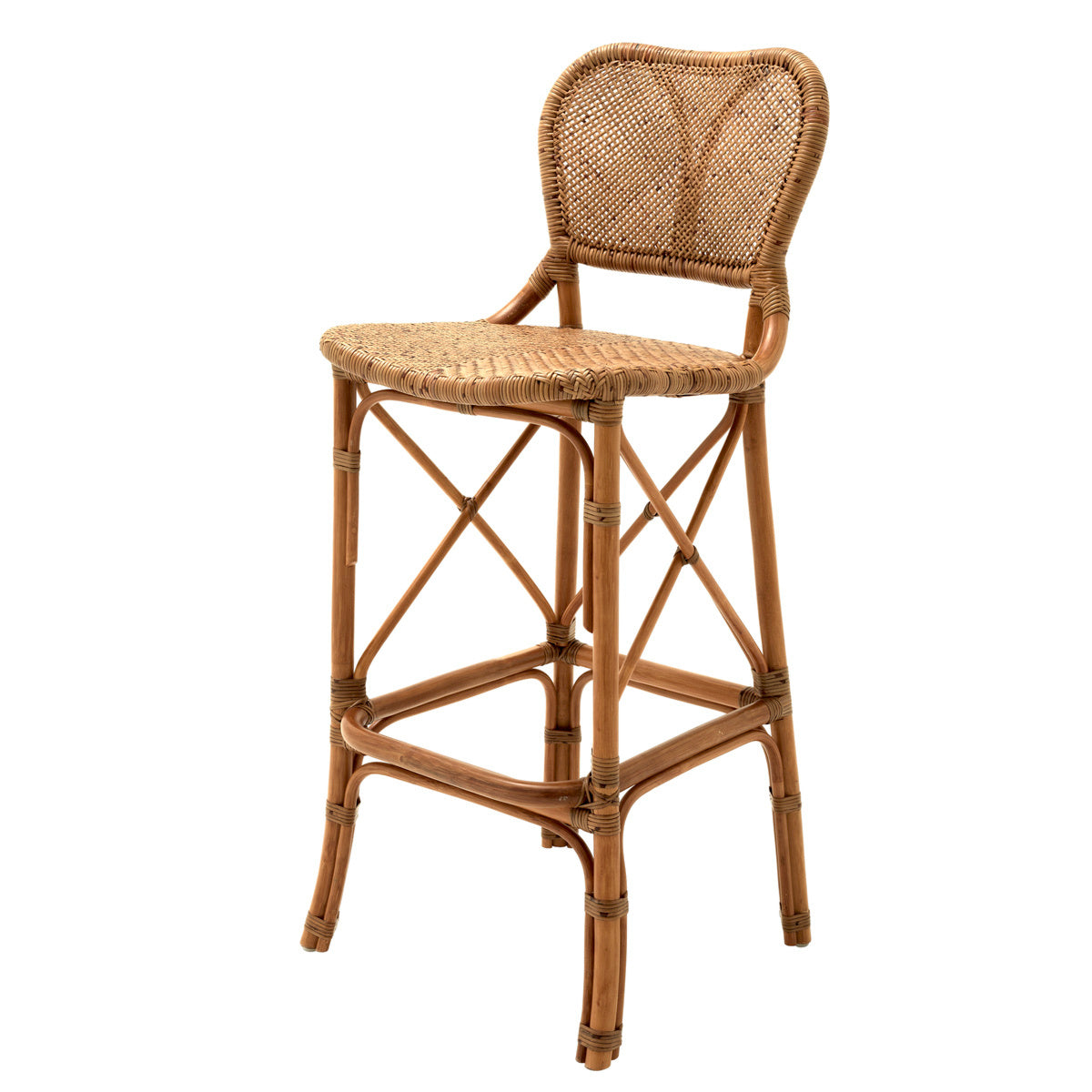 Honey Woven Rattan Bar Stool Colony