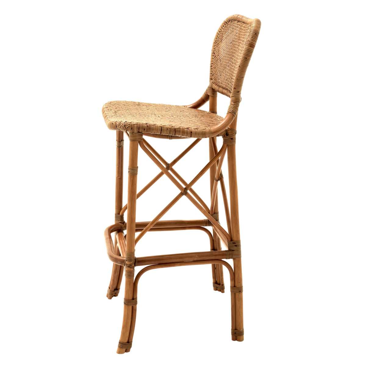 Honey Woven Rattan Bar Stool Colony