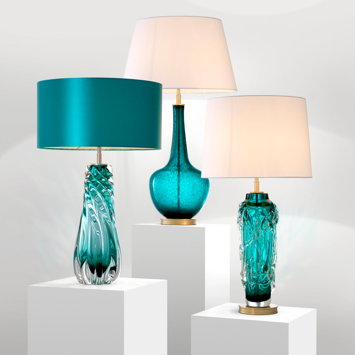 Turquoise Glass Table Lamp Barron | Eichholtzmh.com