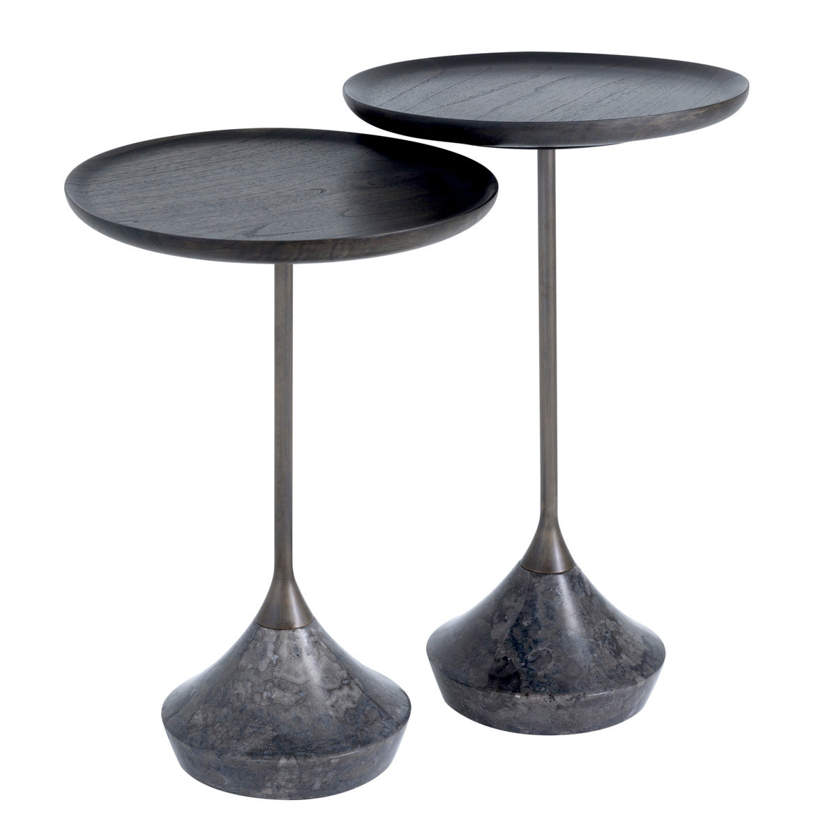 Gray Marble Side Tables (2) Puglia