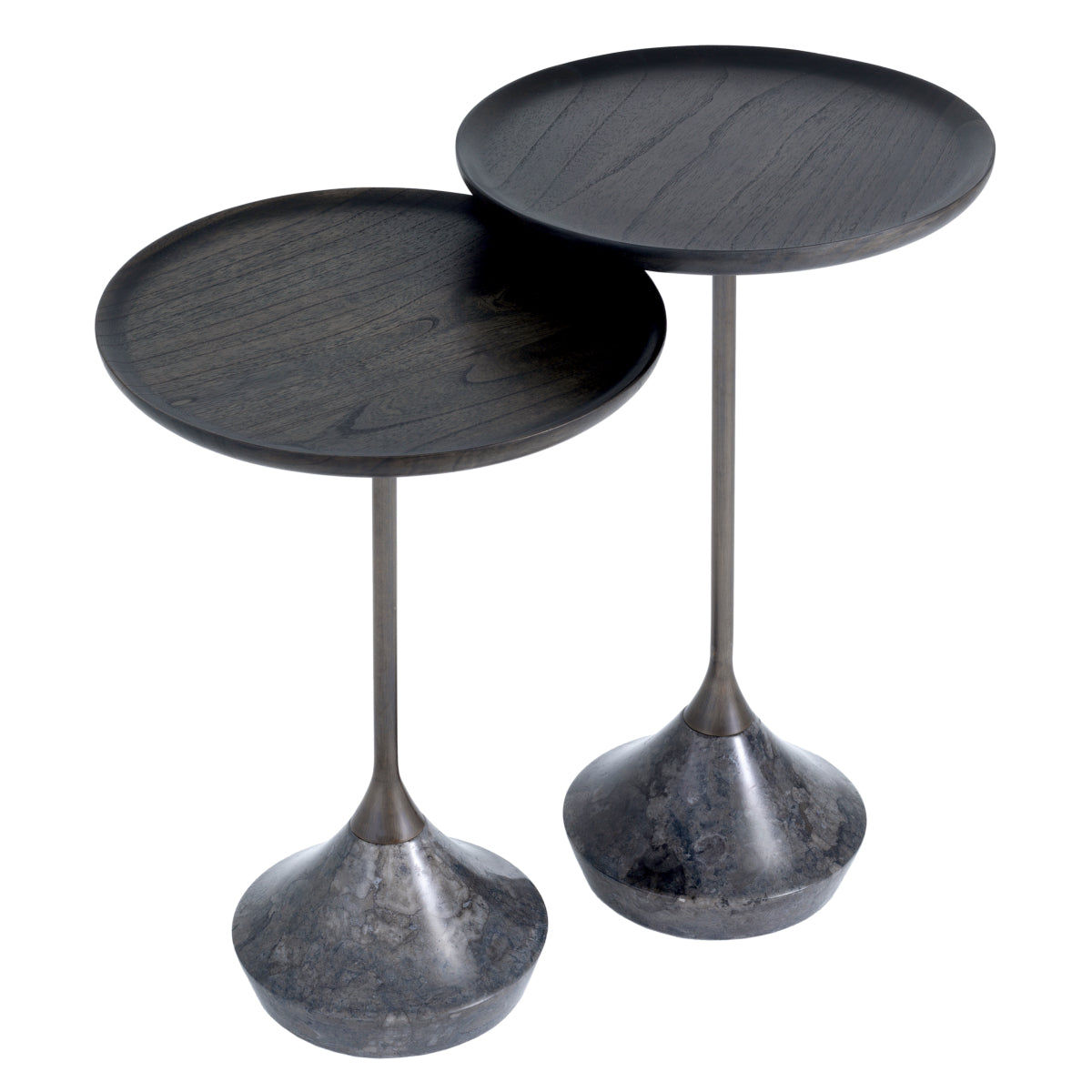 Gray Marble Side Tables (2) Puglia