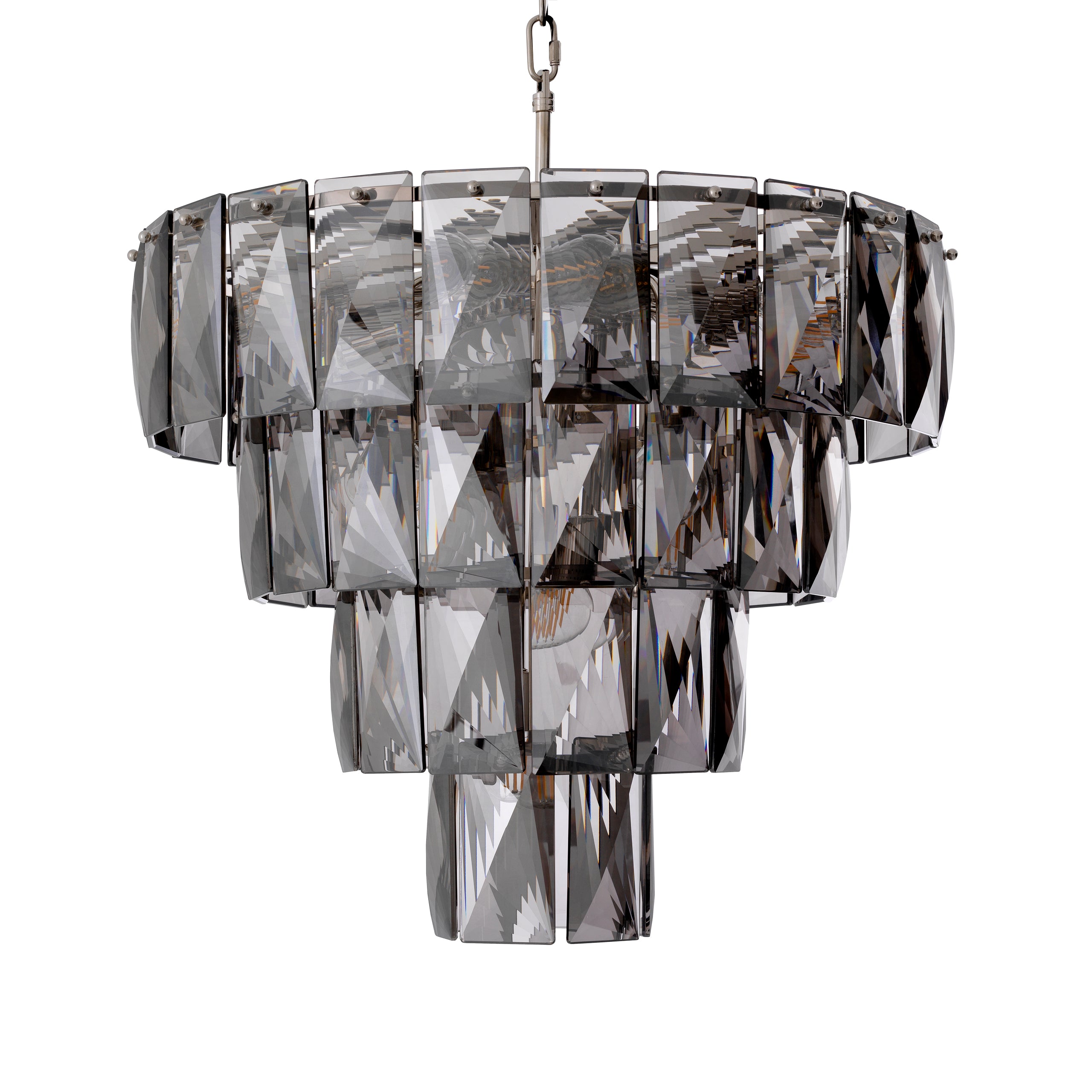 Smoke Glass Layered Chandelier S Amazone