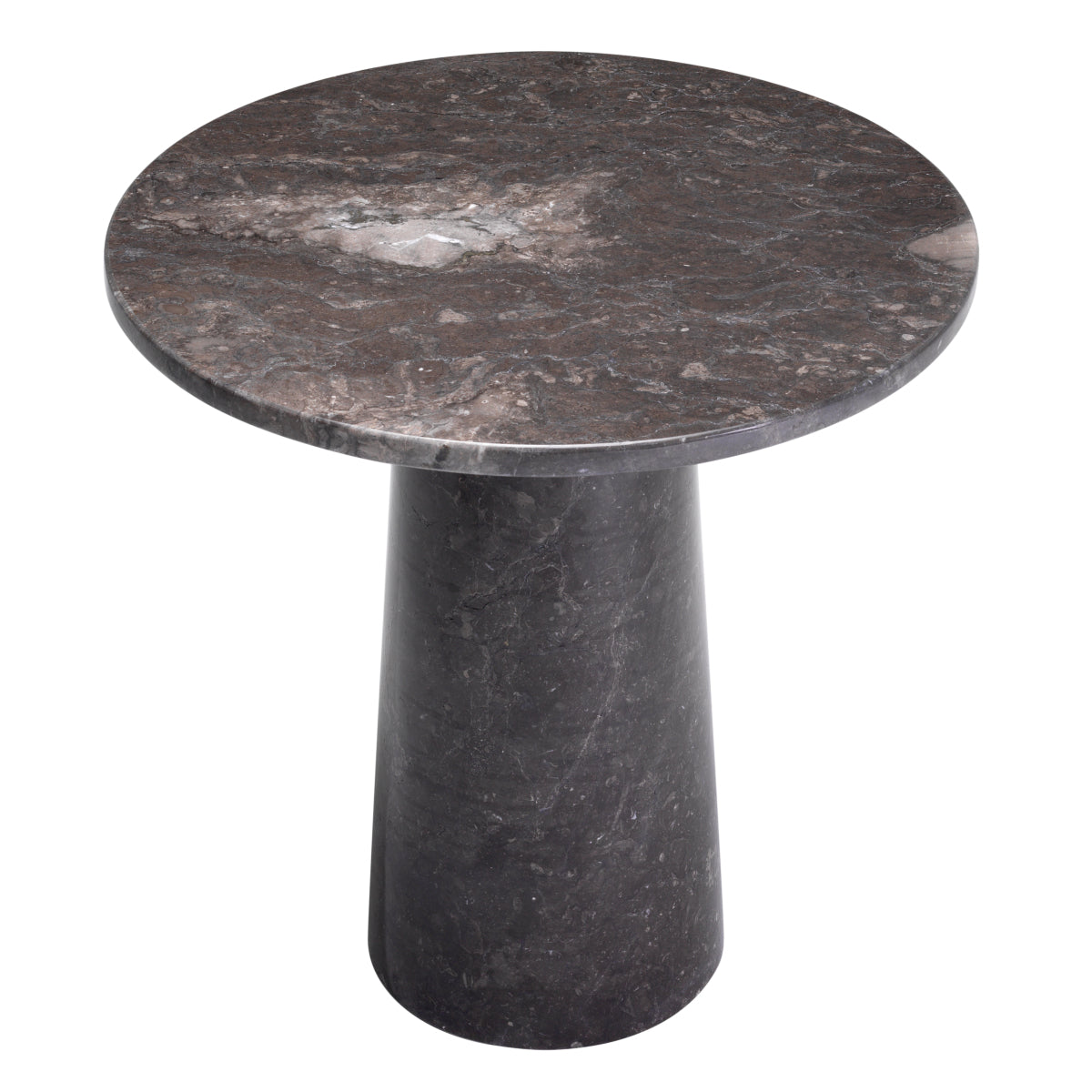 Gray Pedestal Side Table Terry