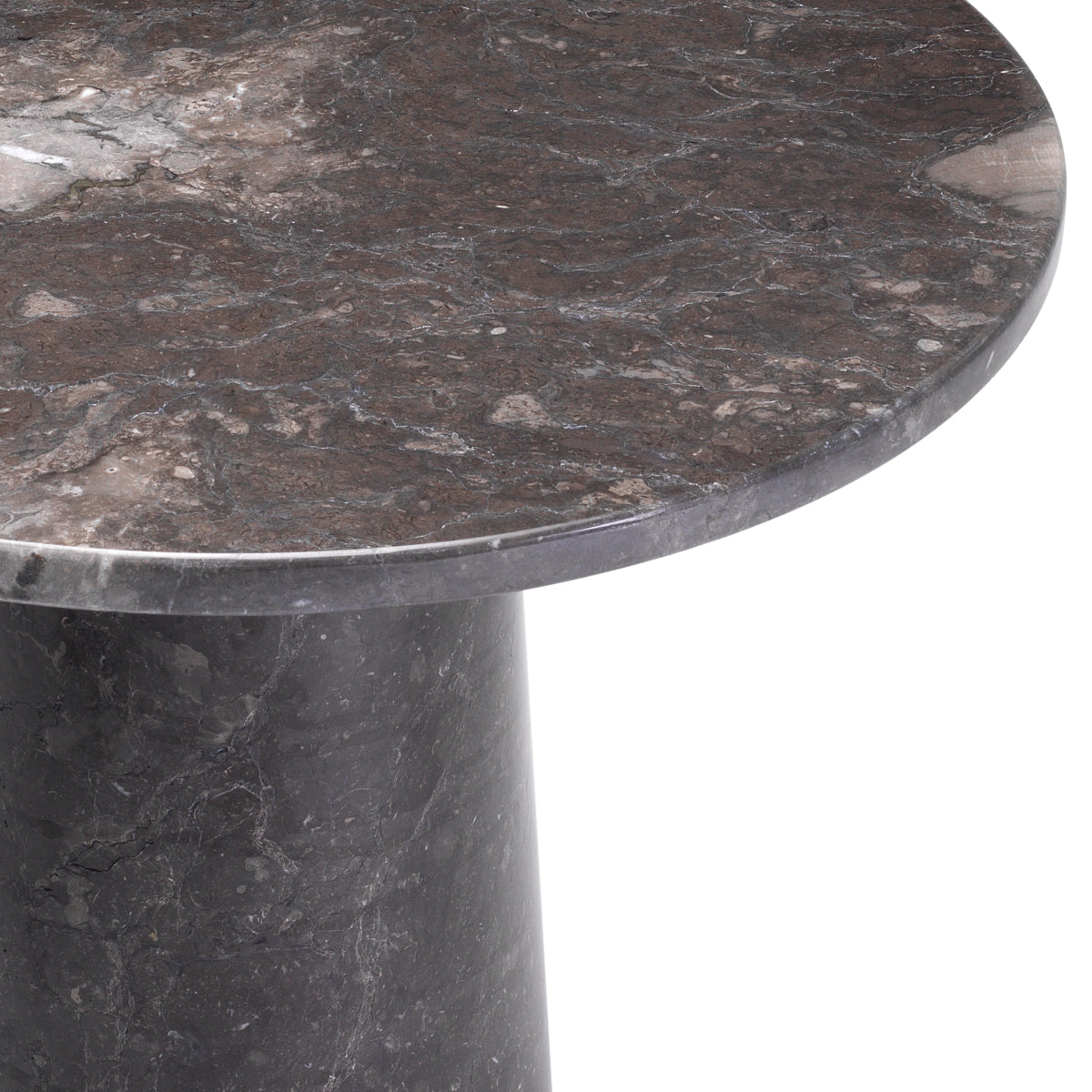 Gray Pedestal Side Table Terry