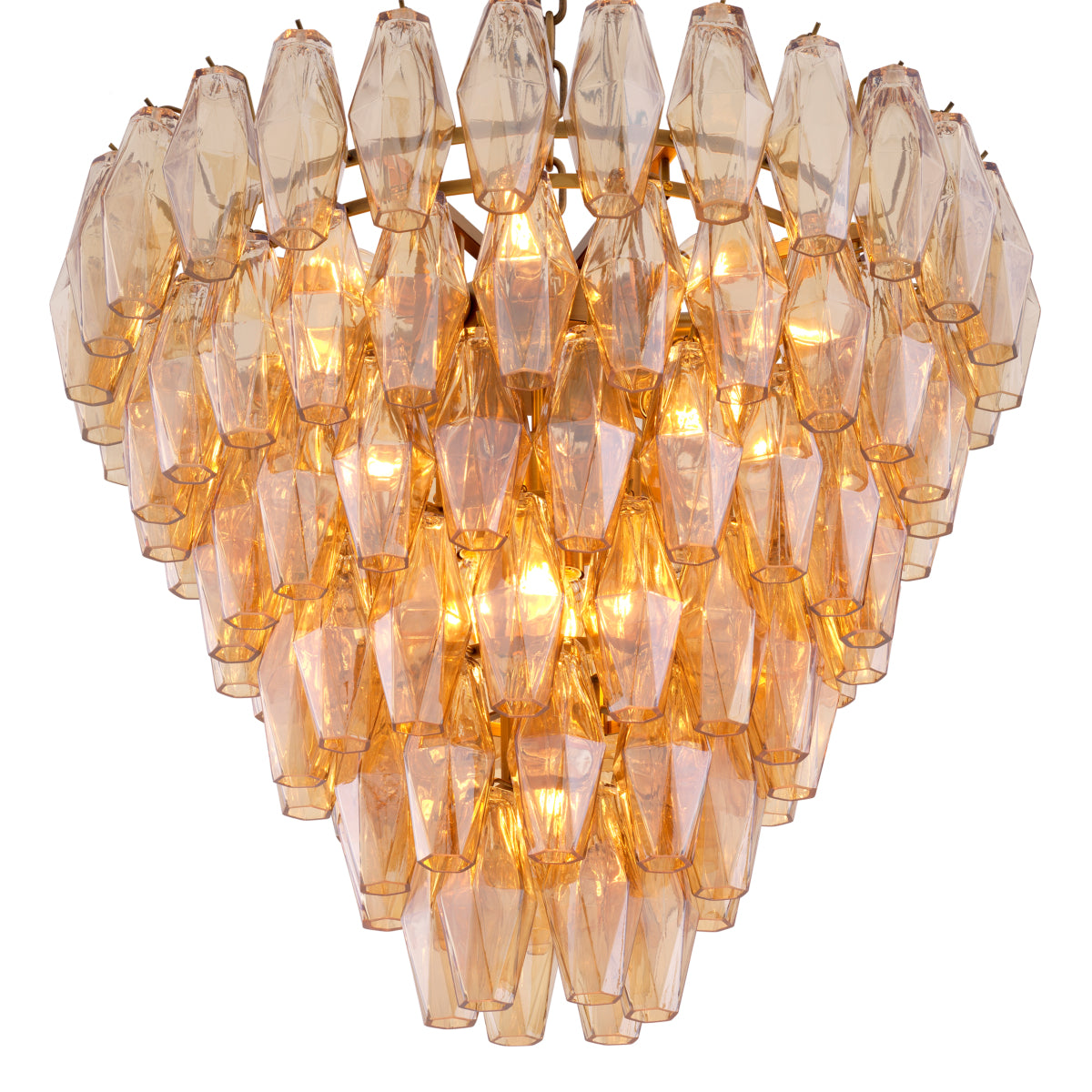 Diamond Amber Glass Chandelier S Benini