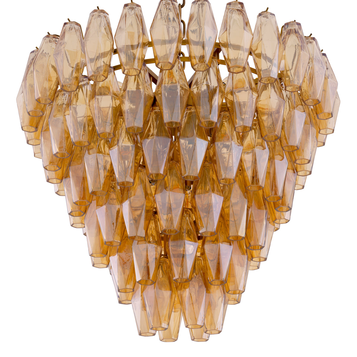 Diamond Amber Glass Chandelier S Benini
