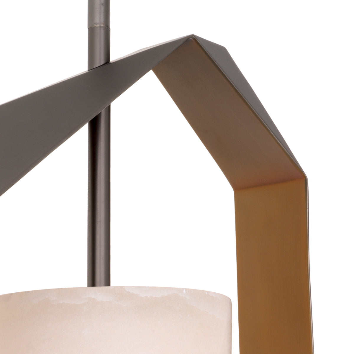 Metal Framed Alabaster Chandelier S Santos