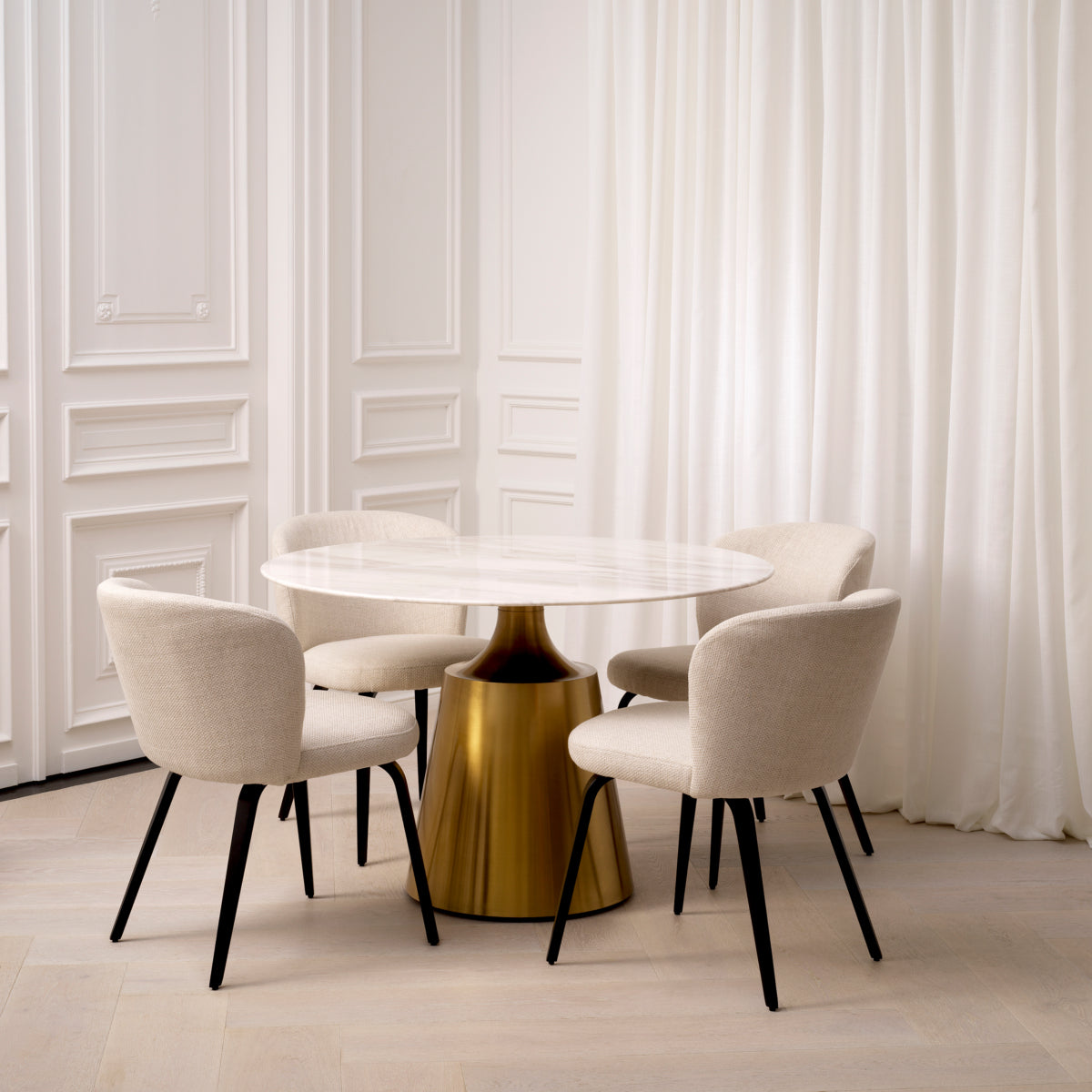 White Round Pedestal Dining Table Nathan