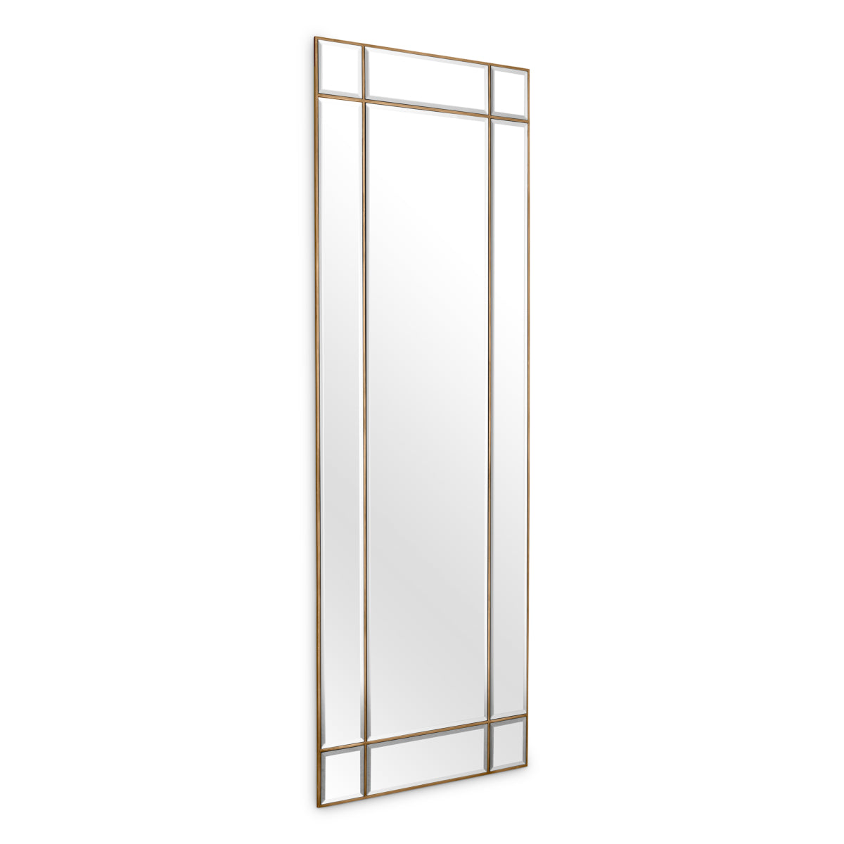 Rectangular Vintage Brass Mirror Beaumont