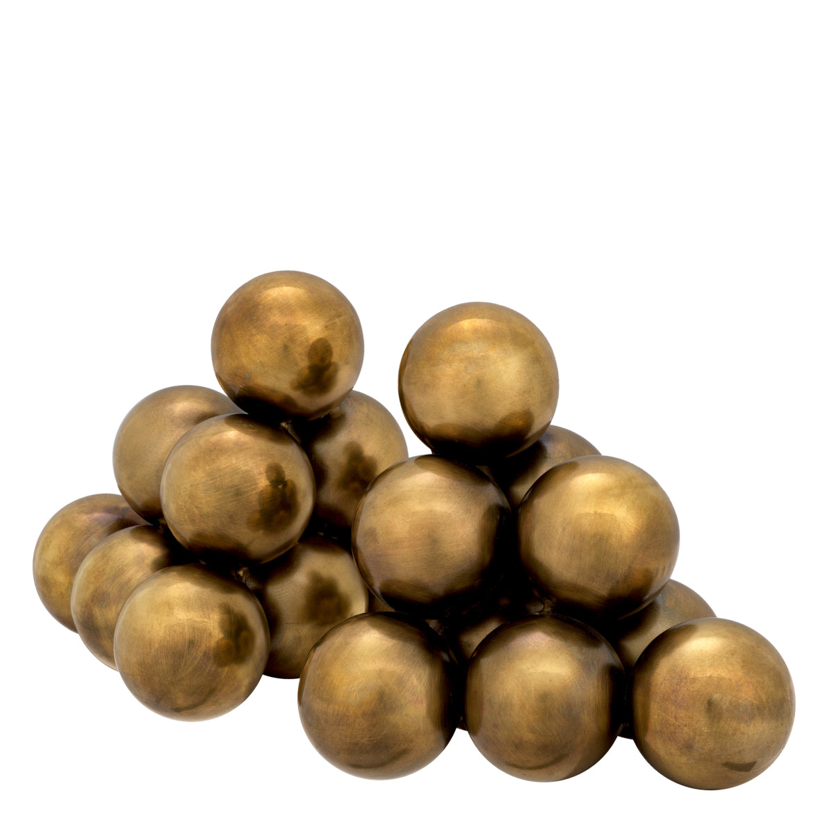 Metallic Brass Orbs Bookend Set (2) Carioca