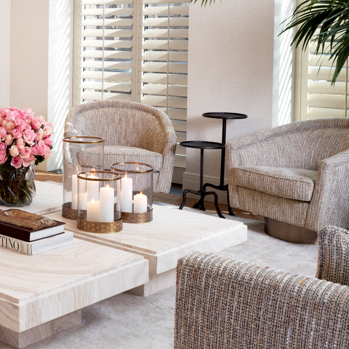 Bronze Round Side Table Carlos