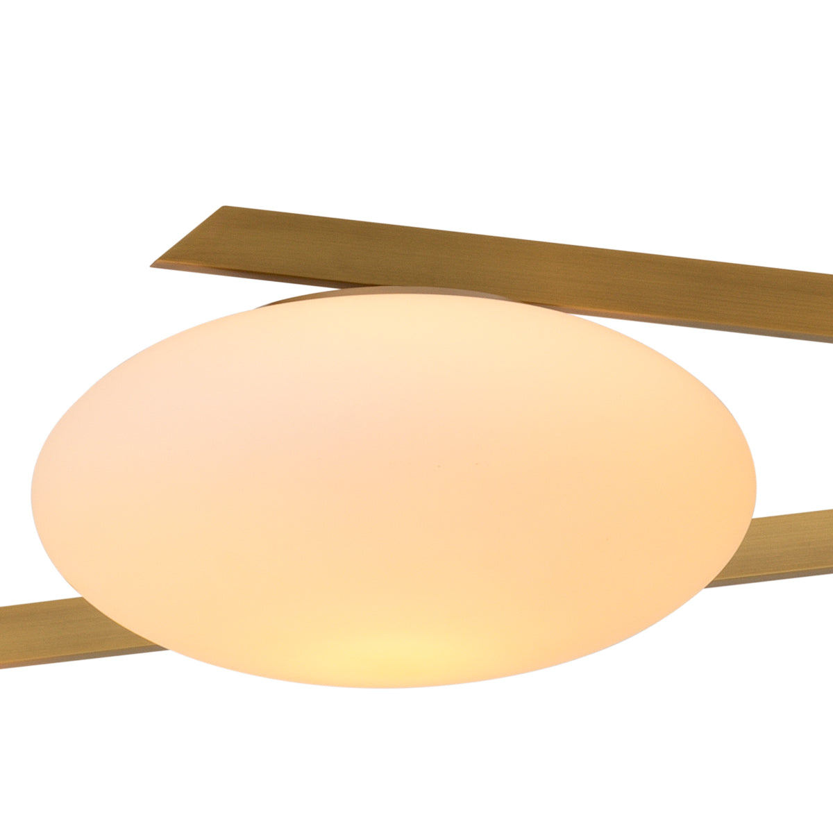 Elliptical White Glass Chandelier L Evergreen