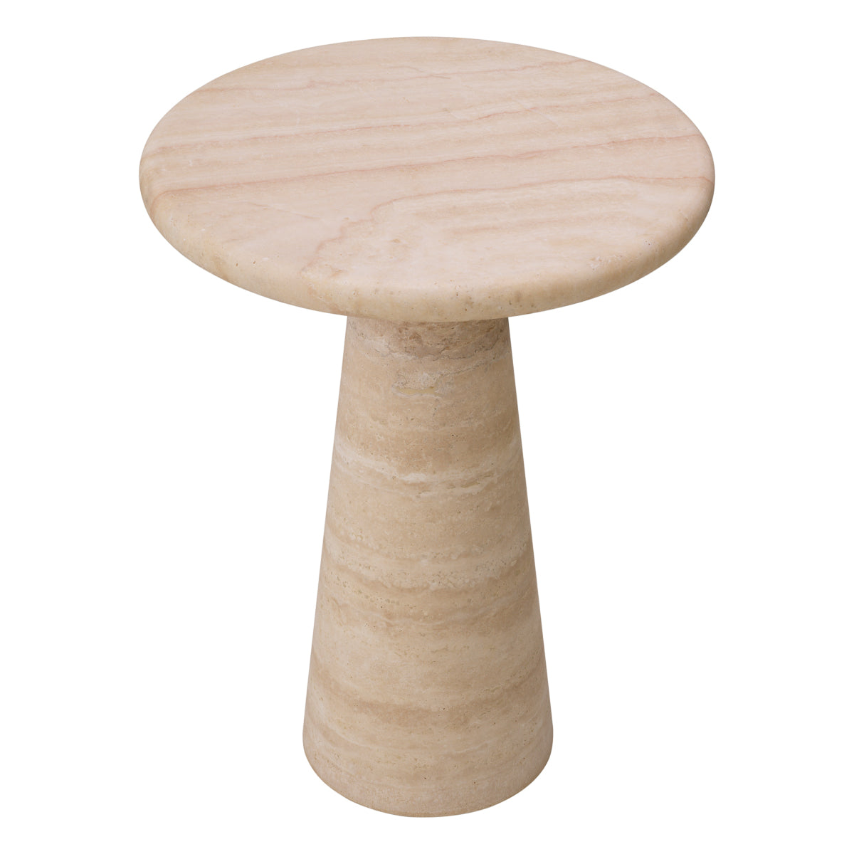 Limestone Pedestal Side Table L Adriana