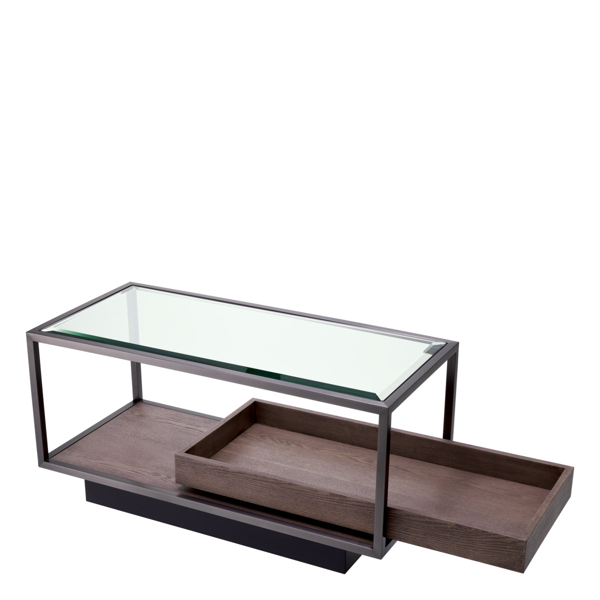 Bronze Glass Side Table Roxton