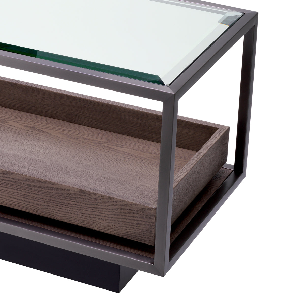 Bronze Glass Side Table Roxton