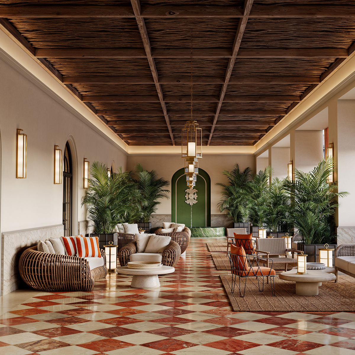 Rustic Style Outdoor Planter M Grid