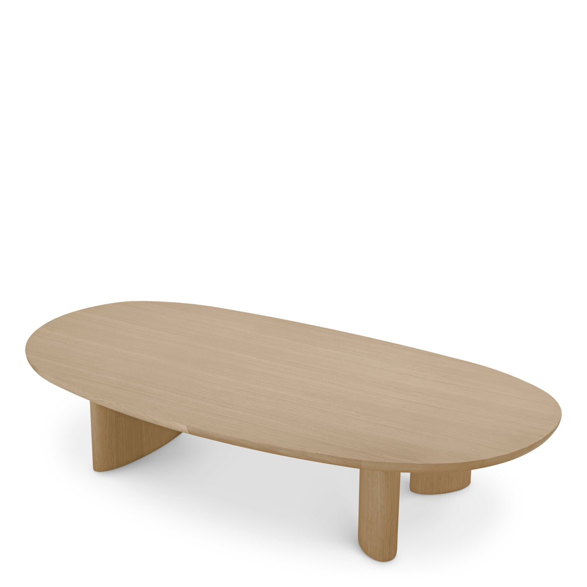 Natural Oak Oval Coffee Table Lindner