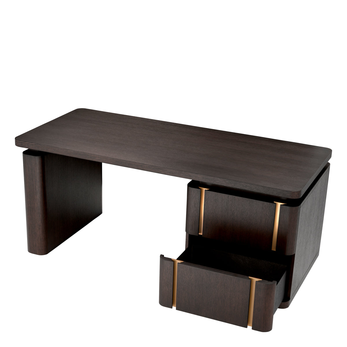 Brown Oak Contemporary Desk Modesto