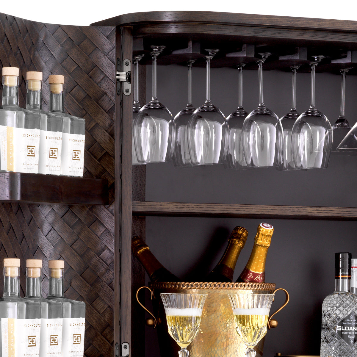 Woven Oak Wine Cabinet Nilsson | Eichholtzmh.com