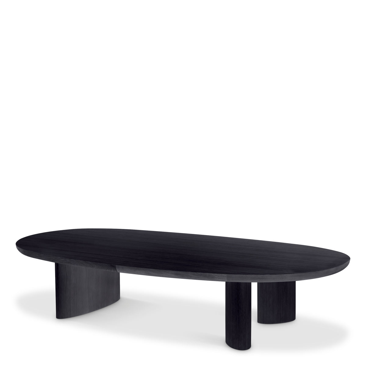 Black Oak Oval Coffee Table Lindner