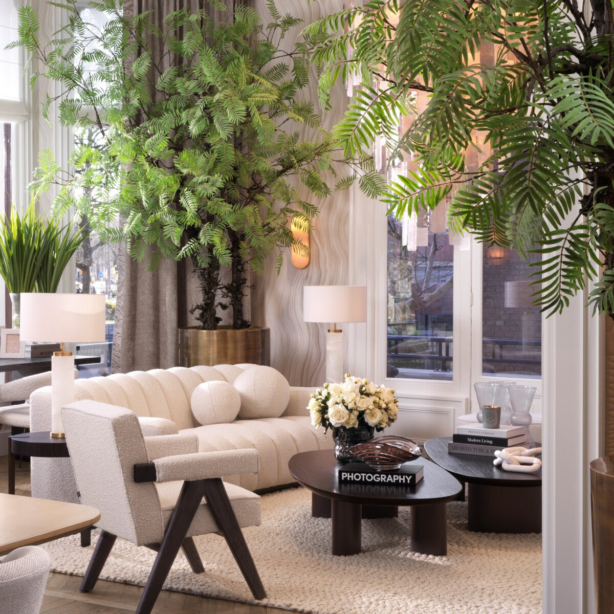 Black Oak Oval Coffee Table Lindner