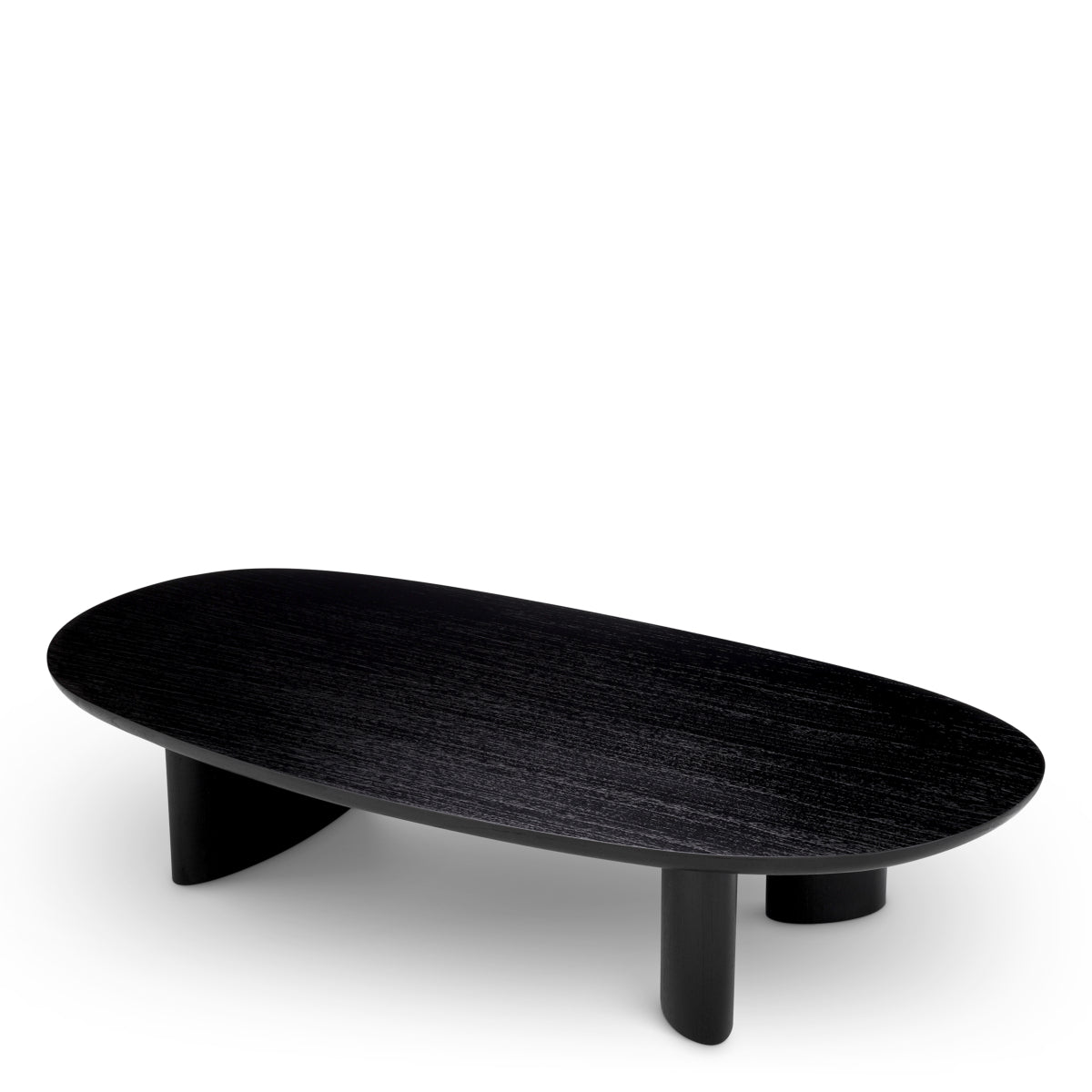 Black Oak Oval Coffee Table Lindner