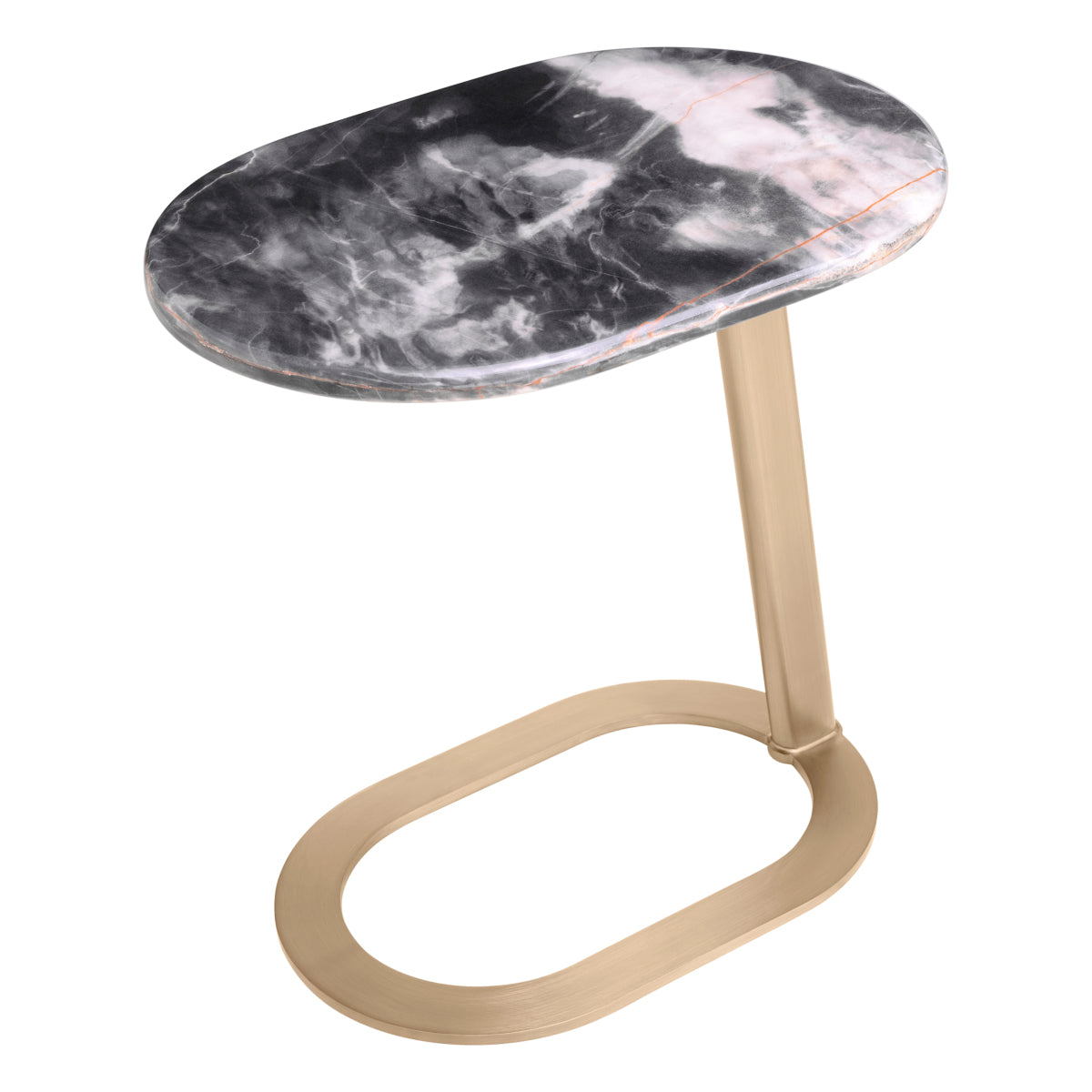 Oval Marble Side Table Oyo