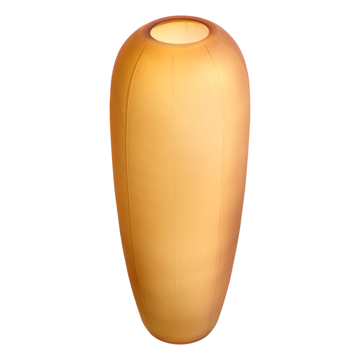 Amber Glass Vase L Zenna